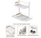 Adjustable Height 2-Tier Pull Out Cabinet Organizer with Sliding Drawer,Under Sink Storage for Kitchen Bathroom Cabinet,White